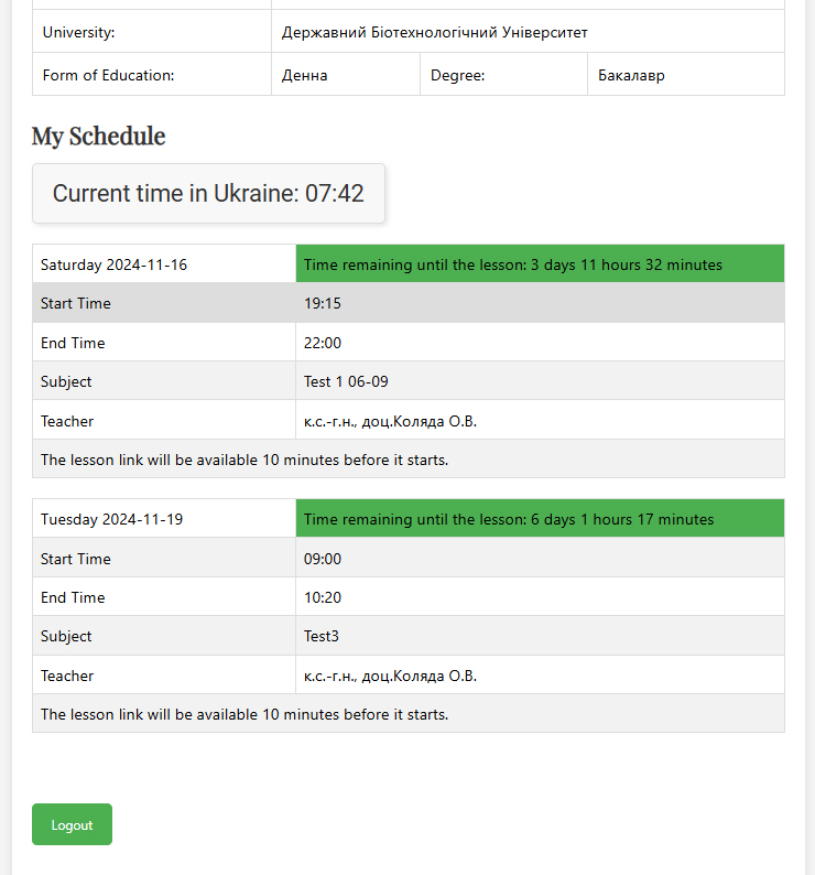 Step 5: Class Schedule and Timing